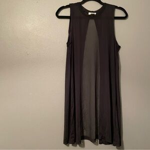 New Silence + Noise Sz XS Free Size Black Mesh Open Back Sleeveless Blouse Top!